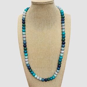 Athens Protasis Blue Beaded Necklace